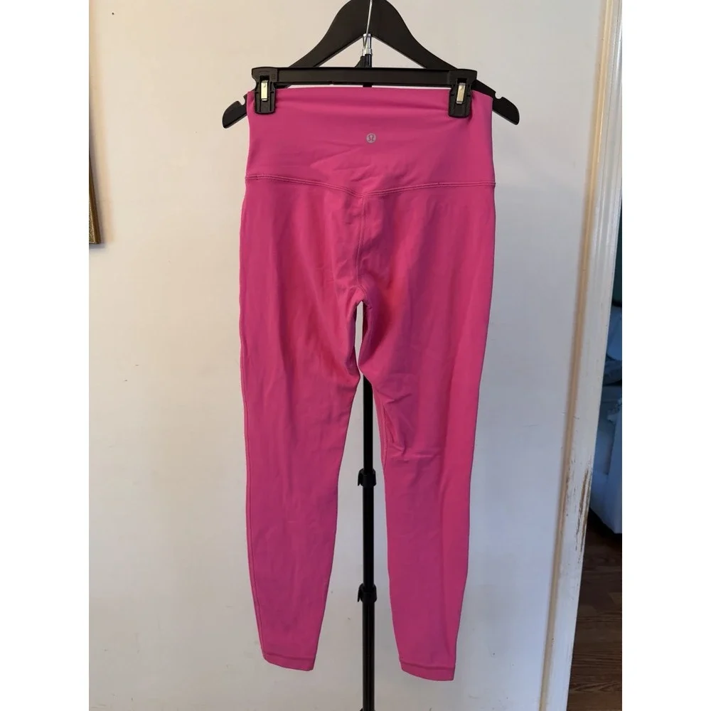 lululemon Women's Pink High-Rise Yoga Leggings Pull-On Stretch Size 8